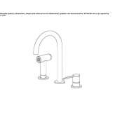 3-hole stainless steel kitchen faucet with pull-out spout Hoshcha