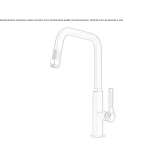 Brass kitchen faucet, single-lever, countertop Bernovo