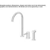 Countertop kitchen faucet with a single handle and pull-out spout Byram