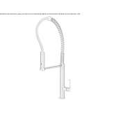 Brass countertop kitchen faucet with spray Houssen