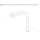 Stainless steel kitchen faucet with single handle Emmen