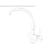 1-hole countertop kitchen faucet with a swivel spout Gernrode