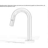 Countertop kitchen faucet with single handle and 1 hole Overland