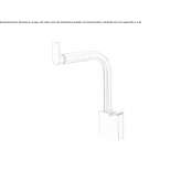 Kitchen faucet on a stainless steel countertop, water purification tap Kvasiny