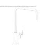 Countertop kitchen faucet with one handle Skole