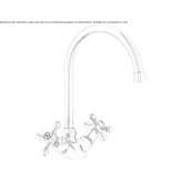 1-hole countertop kitchen faucet with a swivel spout Pertek