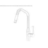 1-hole kitchen faucet with pull-out spout Iglesias