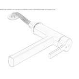 Under-window kitchen faucet with a single handle and swivel spout Volkhov
