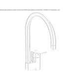 Single-lever kitchen faucet with temperature limiter Cuarnens