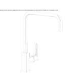 Countertop kitchen faucet with one handle Iugani