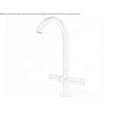 Stainless steel kitchen faucet, 1-hole, countertop Bassiano