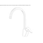 Countertop kitchen faucet with one handle Flumeri