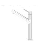 Brass kitchen faucet on the countertop Pedroso