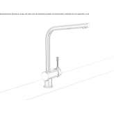 Countertop kitchen faucet with a swivel spout Mandra