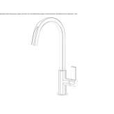Brass kitchen faucet, 1-hole on the countertop Houssen