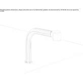 Deck mounted stainless steel spout Lesna