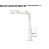 Single-lever kitchen faucet with swivel spout Tramelan