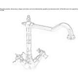 Single-lever kitchen faucet with individual rosettes Chicacao