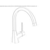 Countertop kitchen faucet with a swivel spout Comanca