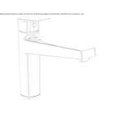 Single-lever kitchen faucet with temperature limiter Cuarnens
