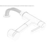 Kitchen faucet under the window with a pull-out spout Volkhov