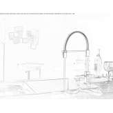 Kitchen faucet on the countertop Aguilita