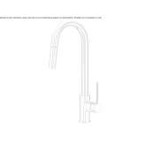 Countertop kitchen faucet with one handle Breo