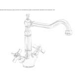 Countertop kitchen faucet with individual rosettes Livo