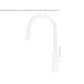 Stainless steel kitchen faucet with single handle and pull-out spout Suncook