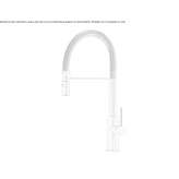 Stainless steel kitchen faucet with single handle and pull-out spout Suncook