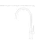 Countertop kitchen faucet with a single stainless steel handle Suncook