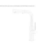 Single-lever stainless steel kitchen faucet with aerator Suncook
