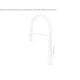 Stainless steel kitchen faucet with single handle and pull-out spout Suncook