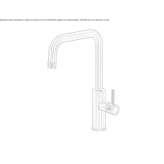Stainless steel kitchen faucet with single handle Suncook