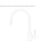 Countertop kitchen faucet made of stainless steel with a swivel spout Conwy