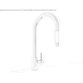 Single-lever kitchen faucet with pull-out spout Kavacik