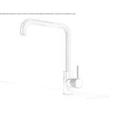 1-hole countertop kitchen faucet Kavacik
