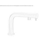 Countertop kitchen faucet made of stainless steel Montreal