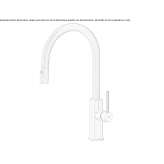 Single-lever countertop kitchen faucet with a swivel spout Oicata