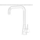 Single-lever countertop kitchen faucet with a swivel spout Oicata
