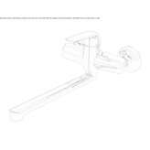Two-hole wall-mounted kitchen faucet Lents