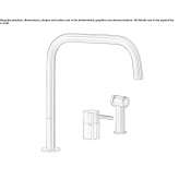 Countertop kitchen faucet made of stainless steel Honefoss