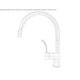 Countertop kitchen faucet made of stainless steel with a pull-out spout Corbasca