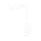 Single hole kitchen faucet in 316 stainless steel Tavo