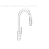 1-hole stainless steel kitchen faucet Briona