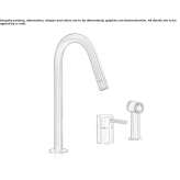 2-hole stainless steel kitchen faucet with pull-out spout Honefoss