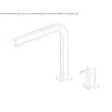 Stainless steel kitchen faucet with pull-out spout Montreal