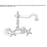 Two-hole, wall-mounted kitchen faucet with a swivel spout Oronsko