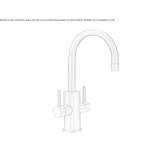 Countertop kitchen faucet made of stainless steel Briona