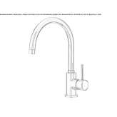 Countertop kitchen faucet with a swivel spout Passons